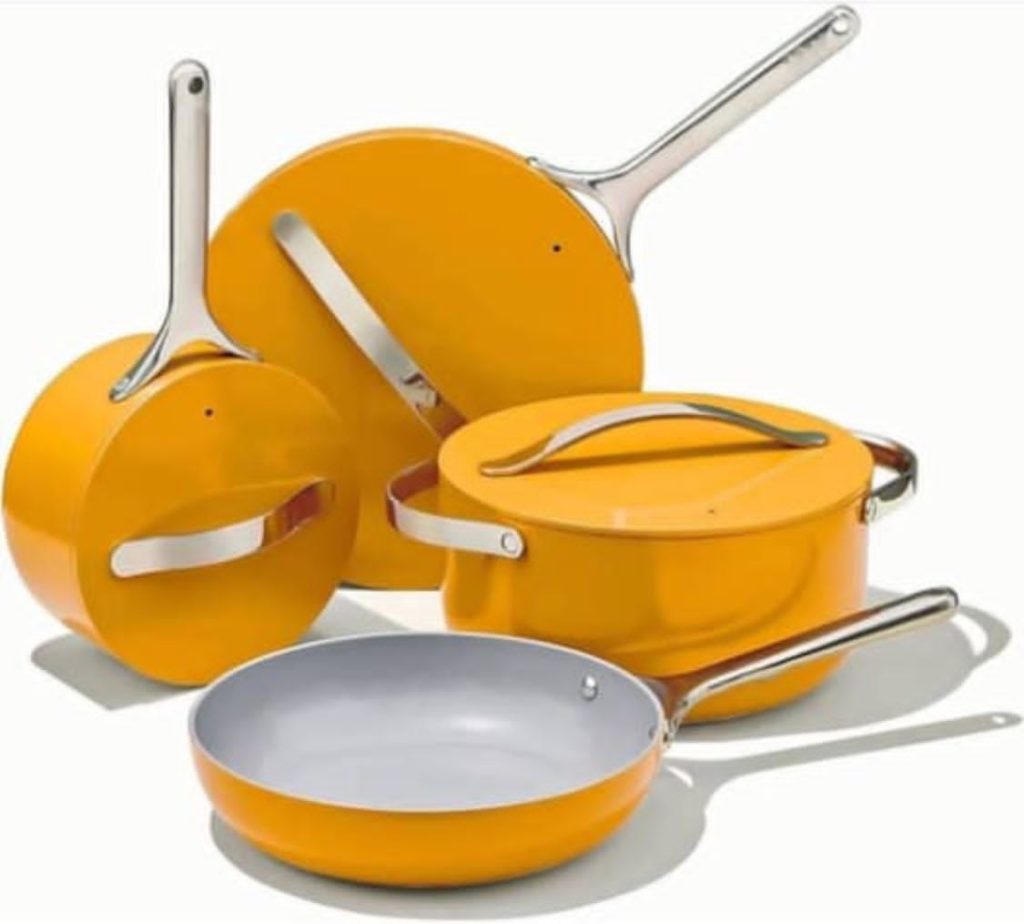 Ceramic Non-Stick Cookware Set – Soup Pot, Fry Pan, Deep Fry Pan, Milk Pan